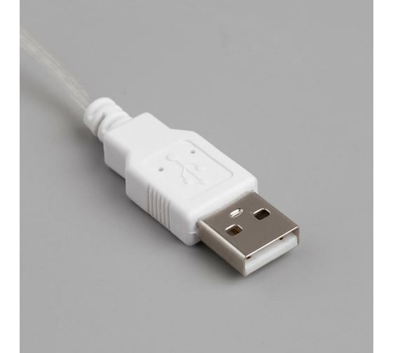 Гирлянда-нить Luazon ROSA Мишура, IP20, 5 м, Н.С. LED-100-5V, USB, фиксинг, теплый белый 5198385