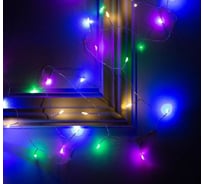 Гирлянда-нить Luazon ROSA Мишура, IP20, 5 м, Н.С. LED-100-5V, USB, фиксинг, мультиколор 5198383