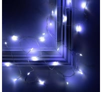 Гирлянда-нить Luazon ROSA Мишура, IP20, 5 м, Н.С. LED-100-4.5V, 3хАА, 2 режима, белый 5198381