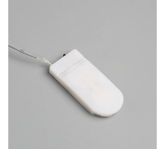 Гирлянда-нить Luazon ROSA Мишура, IP20, 2 м, Н.С. LED-50-6V, 2хCR2032, фиксинг, теплый белый 5198397