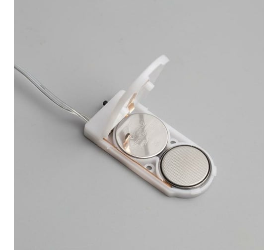 Гирлянда-нить Luazon ROSA Мишура, IP20, 2 м, Н.С. LED-50-6V, 2хCR2032, фиксинг, теплый белый 5198397