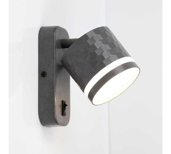 Светильник бра General Lighting Systems накладной с выключателем на корпусе серия Кирпич GWL-GX53-M-IP20, с боковым рассеивателем 662057