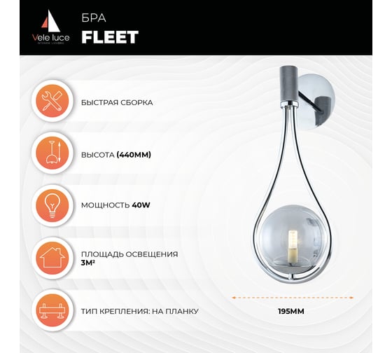 Бра Vele Luce Fleet VL5194W01