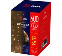 Гирлянда ЭРА Занавес 600LED 2х3 м, теплый свет, ПВХ, 220В, IP65 Б0051893
