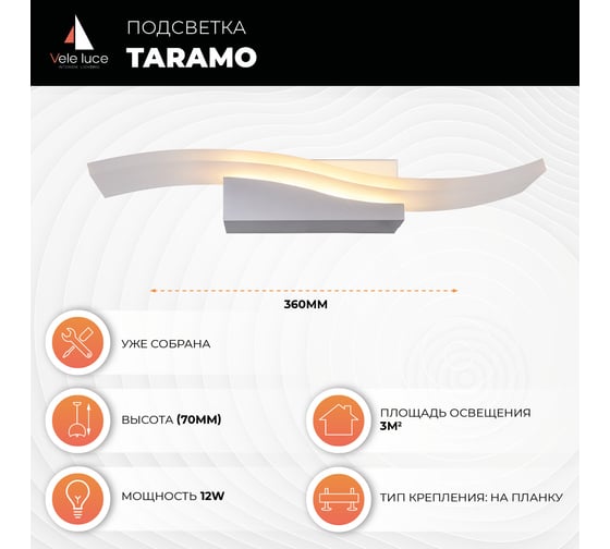 Накладной светильник Vele Luce Taramo VL8201W21