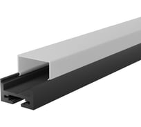 Профиль WOLTA алюминиевый, накладной/подвесной, черный, 20x20x2000мм, готовый комплект WAP-S/H-20/20/2000-BW