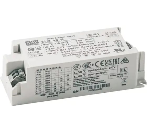 LED-драйвер Mean Well AC-DC XLC-40-H-B Т03757216
