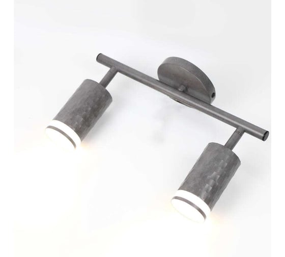 Светильник спот накладной двойной на круглом основании General Lighting Systems серия Кирпич с боковым рассеивателем WL-2GU 662085