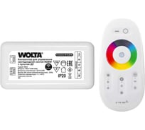 Контроллер 4-канальный Wolta для светодиодной ленты RGBW 12-24В, 24А с пультом RF2.4ГГц WLС-C/08-24A