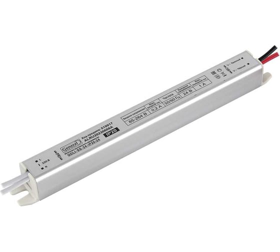 Ультратонкий светодиодный драйвер General Lighting Systems блок питания 24В скрытой установки для светодиодных лент 519135