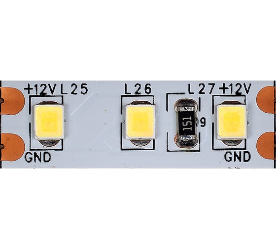 Светодиодная лента MAKSILED 12В, 9.6Вт/м, 120 д/м, IP20, 5м, ML-R120-2835-CW-PRO
