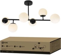 Светильник потолочный IN HOME AURORA LUNA-6G9-BL 6хG9 матовые плафоны, черный корпус 4690612062747