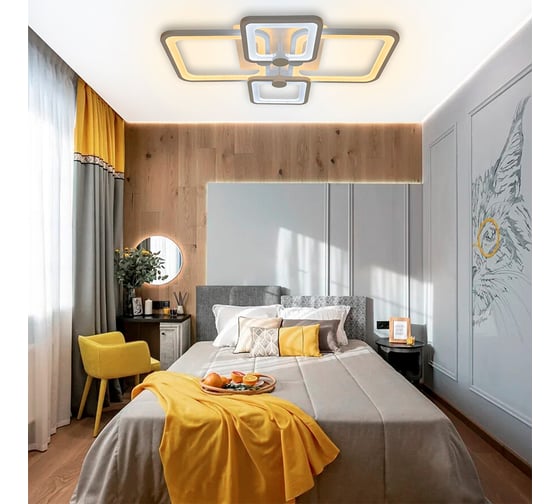 Светодиодная диммируемая люстра RITTER с ДУ SPOLETO 100Вт, 2700К+6400/K4200К/6400К+2700K, 6700Лм, 52032 0