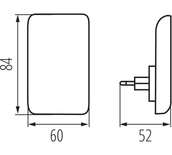 Ночник светильник в розетку KANLUX ORISA LED WW B 37395