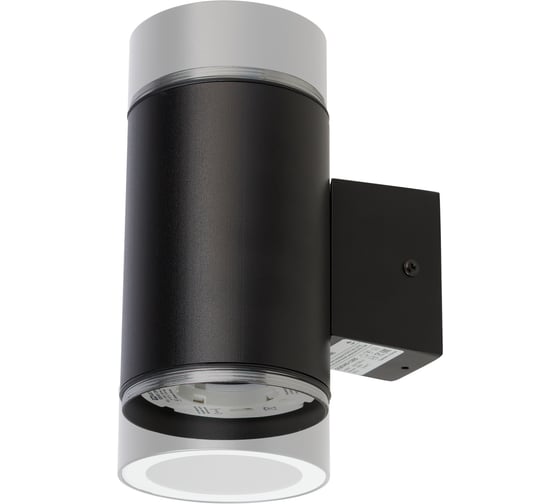 Светильник накладной TDM ELECTRIC 2xGX53 Тубо, 230 В, H200 мм, алюм/черный, вверх/вниз, IP65 SQ0345-1205