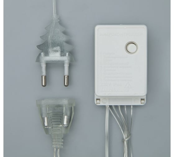 Занавес Luazon ECO IP20, УМС вилка, 2х3 м, Н.С. LED-720-220V, 8 режимов, белый 1080471