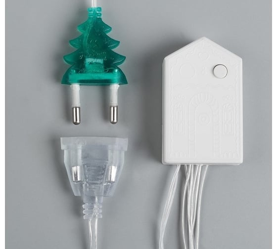 Занавес Luazon ECO IP20, УМС вилка, 2х3 м, Н.С. LED-720-220V, 8 режимов, белый 1080471