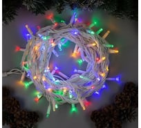Гирлянда-нить Luazon PRO, IP65, УМС-3W, 10 м, Н.Б. Каучук LED-100-220V, БП, фиксинг, мультиколор 4170590