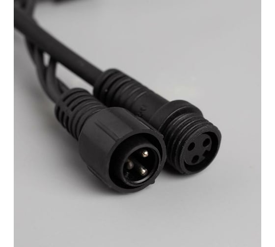 Гирлянда-нить Luazon PRO, IP65, УМС-3W, 10 м, Н.Т. Каучук LED-100-220V, БП, теплый белый 1080635