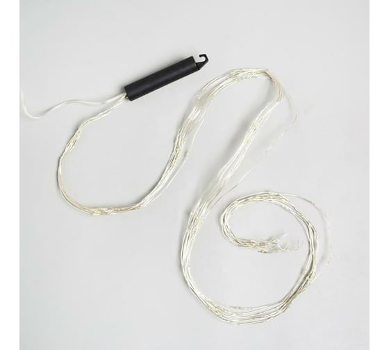 Гирлянда-нить Luazon ROSA Хвост, IP20, 1 м, 10 нитей, Н.С. LED-100-4.5V, ААx3, 2 режима, теплый белый 5206117