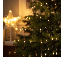 Гирлянда-нить Luazon ROSA Хвост, IP20, 1.5 м, 10 нитей, Н.М. LED-150-12V, БП в комплекте, фиксинг, теплый белый 5206131