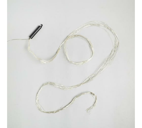Гирлянда-нить Luazon ROSA Хвост, IP20, 2 м, 10 нитей, Н.С. LED-200-12V, БП в комплекте, фиксинг, теплый белый 5206134
