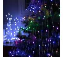 Гирлянда-нить Luazon ROSA Хвост, IP20, 2 м, 20 нитей, Н.С. LED-400-12V, БП в комплекте, фиксинг, мультиколор 5206136