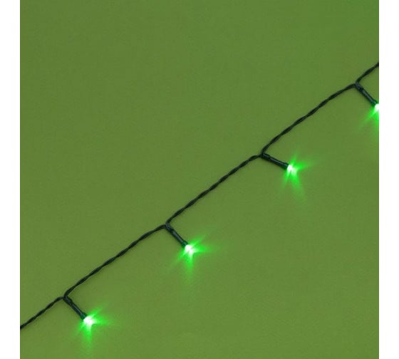 Гирлянда-нить Luazon ECO, IP44, 20 м, Н.Т. LED-200-1.2V, 2 режима, зеленый  4137014