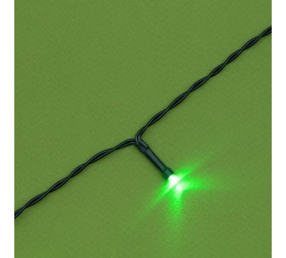 Гирлянда-нить Luazon ECO, IP44, 20 м, Н.Т. LED-200-1.2V, 2 режима, зеленый  4137014