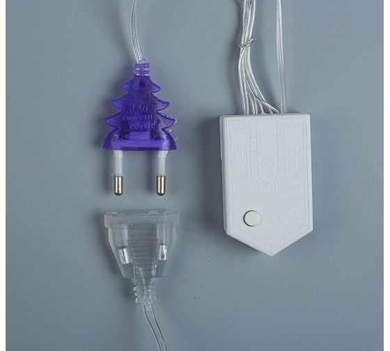 Занавес Luazon ECO IP20, УМС вилка, 2х1.5 м, Н.С. LED-360-220V, 8 режимов, фиолетовый 1080467