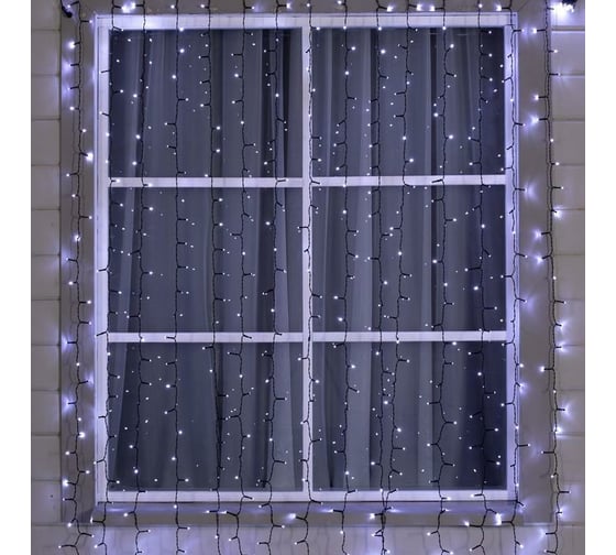 Занавес Luazon SPEC IP44, 2х3 м, Н.Т. УМС-2W LED-800-24В, без БП, фиксинг, белый 5167278