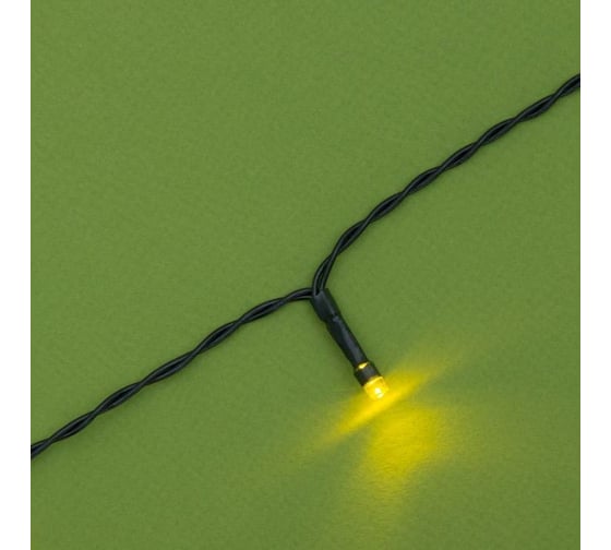 Гирлянда-нить Luazon ECO, IP44, 20 м, Н.Т. LED-200-1.2V, 2 режима, желтый 4137016