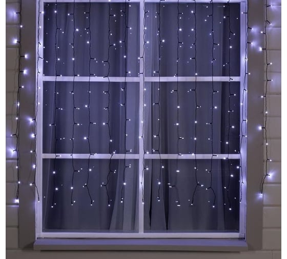 Занавес Luazon SPEC IP44, 2х1.5 м, Н.Т. УМС-2W LED-300-24В, без БП. фиксинг, белый 5167266