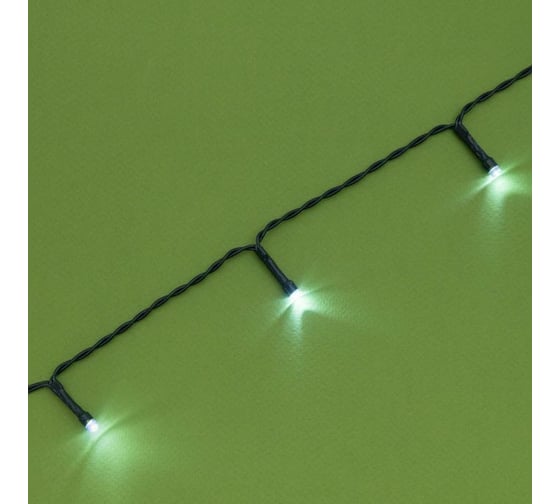 Гирлянда-нить Luazon ECO, IP44, 20 м, Н.Т. LED-200-1.2V, 2 режима, белый 4137011