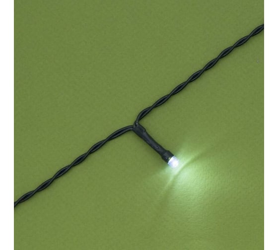 Гирлянда-нить Luazon ECO, IP44, 20 м, Н.Т. LED-200-1.2V, 2 режима, белый 4137011