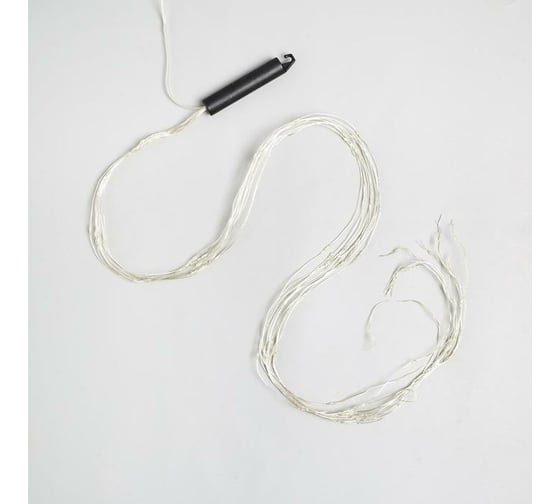 Гирлянда-нить Luazon ROSA Хвост, IP20, 1 м, 10 нитей, Н.С. LED-100-12V, БП в комплекте, контроллер, белый 1080602