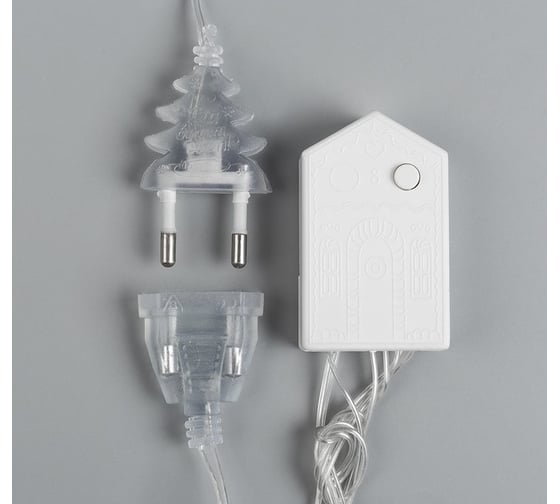 Занавес Luazon ECO IP20, УМС вилка, 1.5х1 м, Н.С. LED-180-220V, 8 режимов, белый 1080453