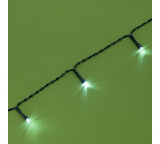 Гирлянда-нить Luazon ECO, IP44, 10 м, Н.Т. LED-100-1.2V, 2 режима, белый 4137004