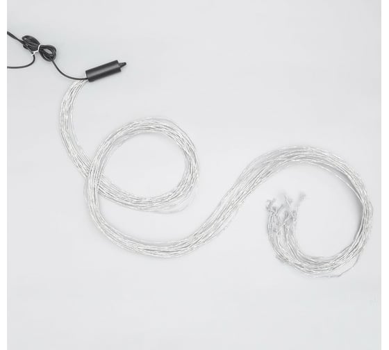 Гирлянда-нить Luazon ROSA Хвост, IP20, 2 м, 15 нитей, LED-300-6V-220V, БП в комплекте, мультиколор 3659176