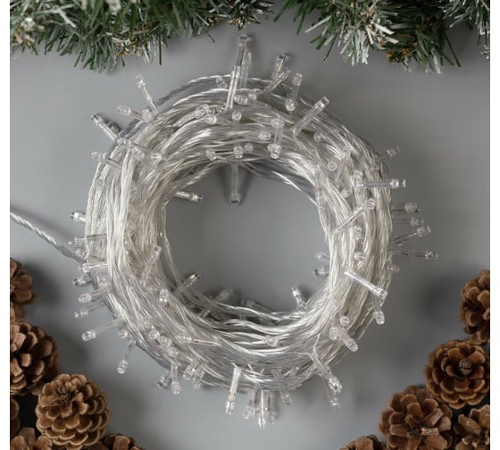 Гирлянда-нить Luazon ECO, IP20, 20 м, Н.С. LED-200-220V, 8 режимов, синий 3556806