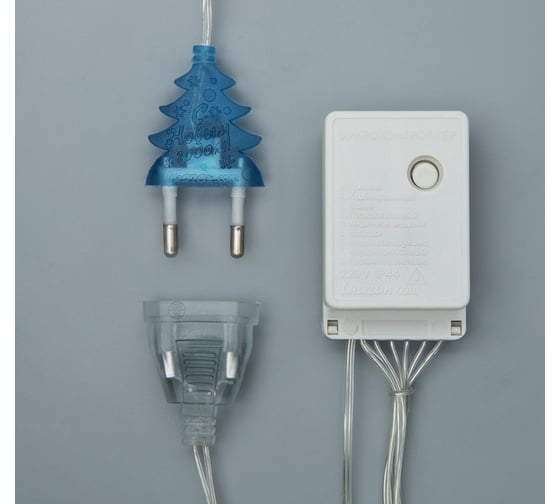 Занавес Luazon DECOR Ежики IP20, УМС вилка, 2х1.5 м, Н.С. LED-360-220V, 8 режимов, синий 2361725
