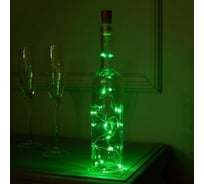 Гирлянда-нить Luazon ROSA Пробка, IP20, 1 м, Н.С. LED-10-4.5V, 3хLR44, фиксинг, зеленый 5189856