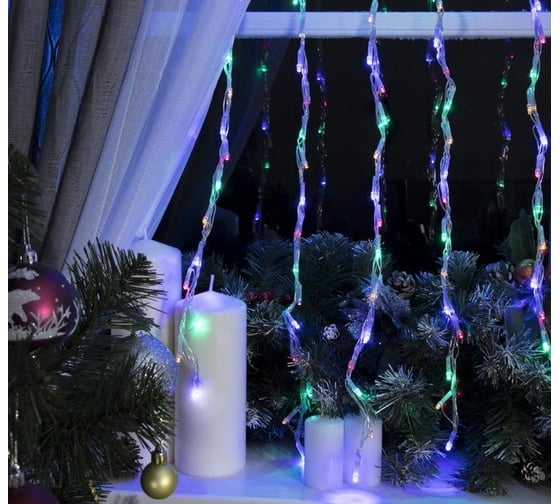 Водопад Luazon ECO IP44, 2х1.5 м, Н.С. LED-400-220V, 32 режима, мульти 3584289