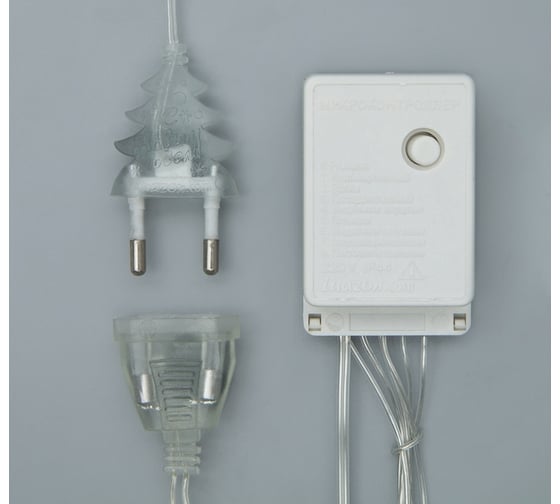 Занавес Luazon ECO IP20, УМС вилка, 1.5х1 м, Н.С. LED-180-220V, 8 режимов, теплый белый 3584223