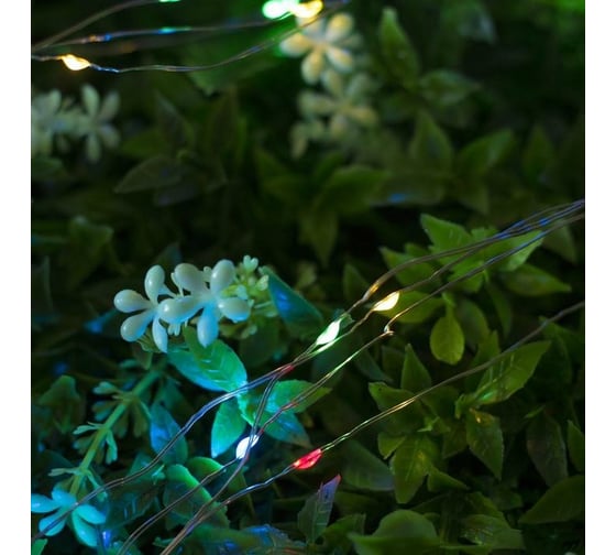 Гирлянда-нить Luazon ROSA, IP44, 10 м, Н.Т. LED-100-1.2V, 2 режима, мультиколор 4137017