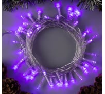 Гирлянда-нить Luazon ECO, IP20, 5 м, Н.С. LED-50-220V, 8 режимов, фиолетовый 3556759