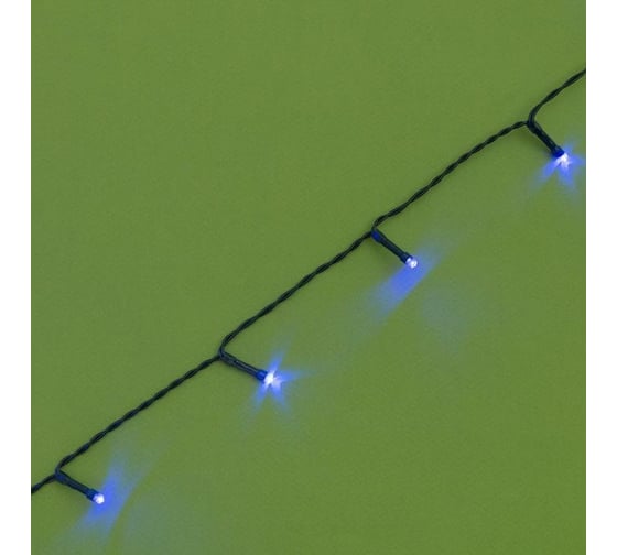 Гирлянда-нить Luazon ECO, IP44, 10 м, Н.Т. LED-100-1.2V, 2 режима, синий 4137006
