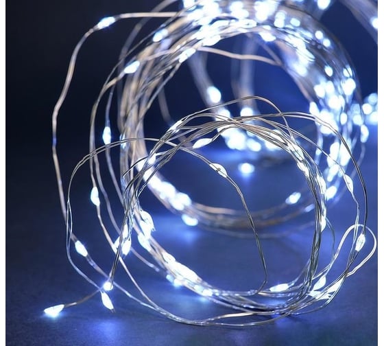 Занавес Luazon 2.8х3 м, USB, роса, на крючках для штор, с пультом, LED-300-5V, белый 4814716