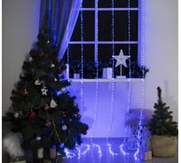 Водопад Luazon 2х3 м, Н.С. LED-800-220V, контроллер 32 режима, синий 3584294