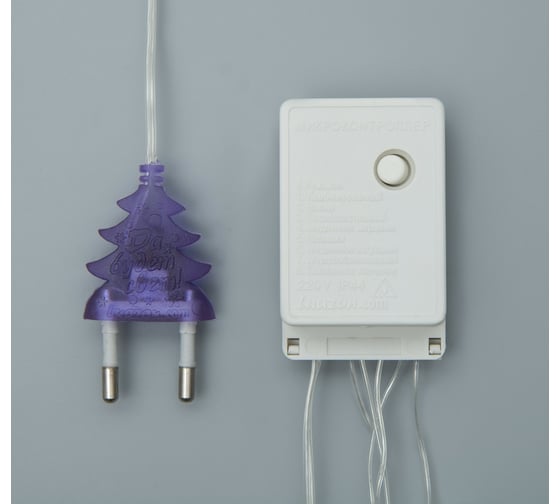 Гирлянда-нить Luazon ECO, IP20, 10 м, Н.С. LED-100-220V, 8 режимов, фиолетовый 3556783